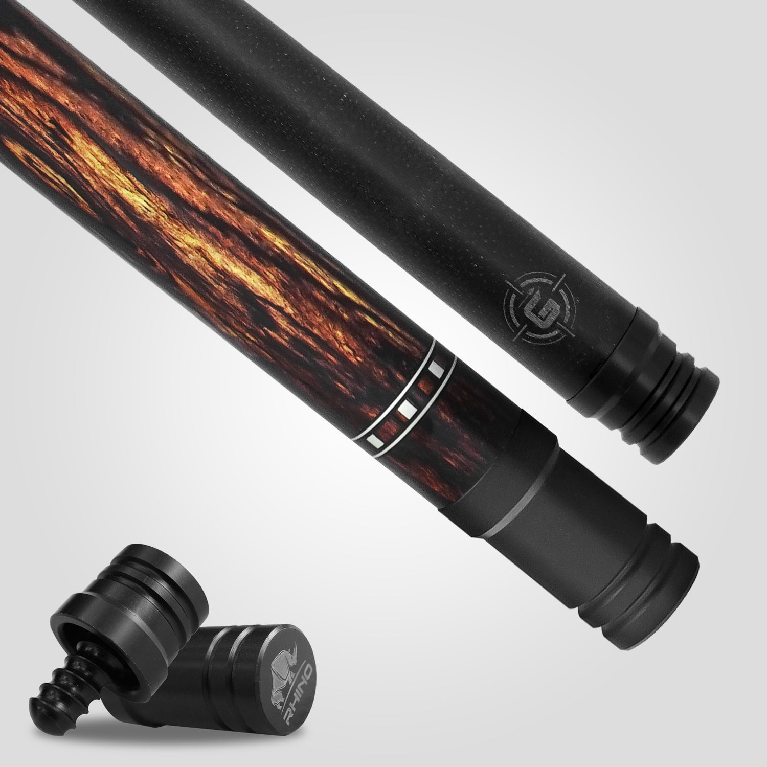 Rhino G-W Pool Cue - Bocote - Leather Wrap