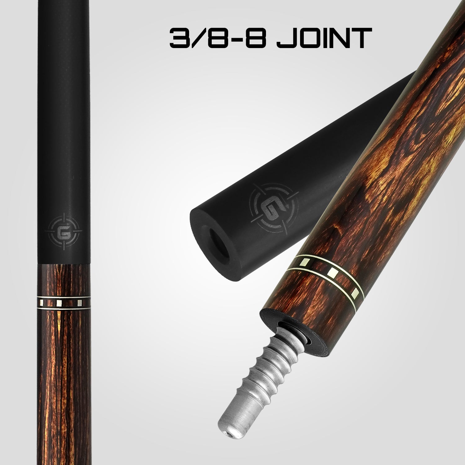 Rhino G-W Pool Cue - Bocote - Leather Wrap