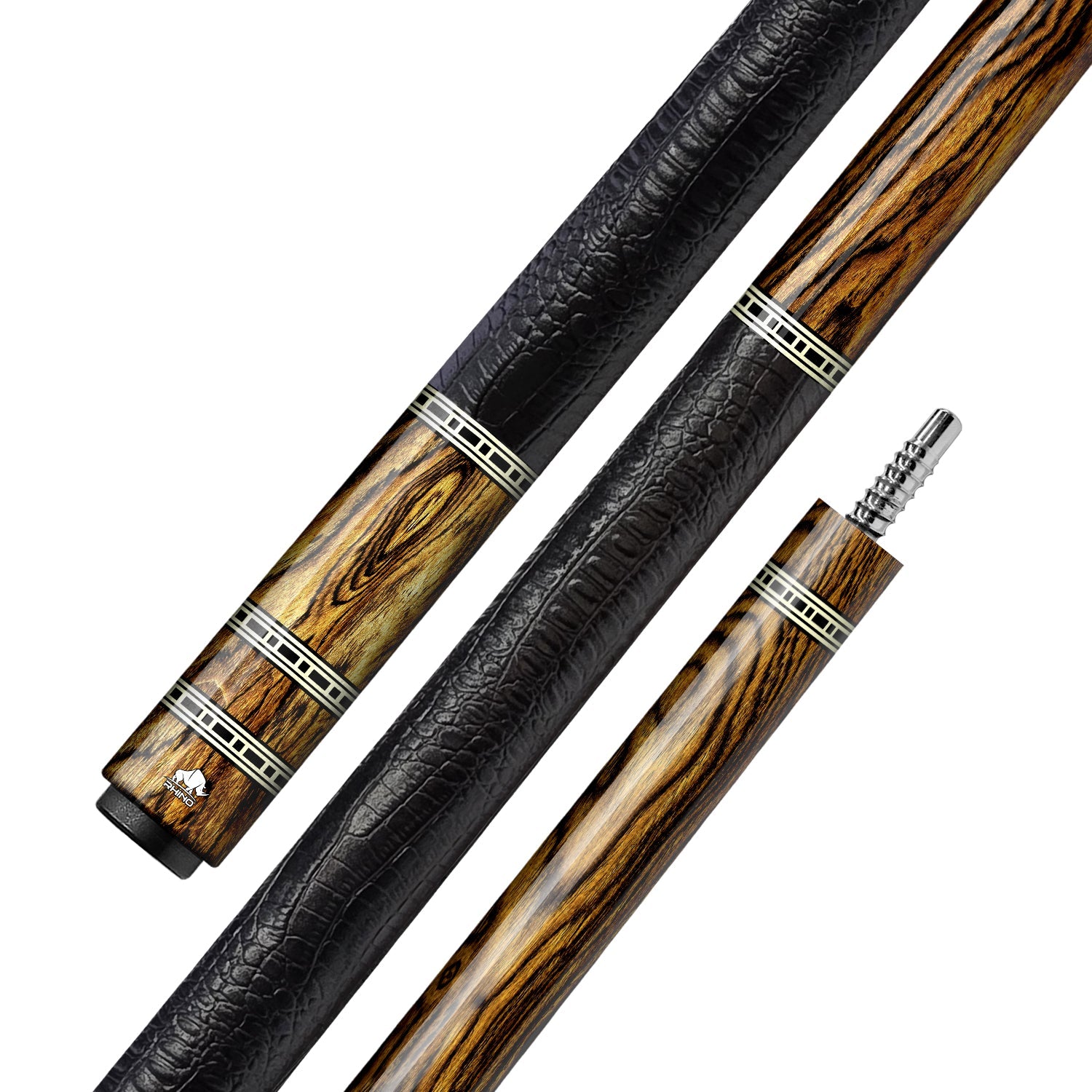 Rhino RETRÔ Cue Butt - Bocote - Crocodile Embossed Microfiber Leather