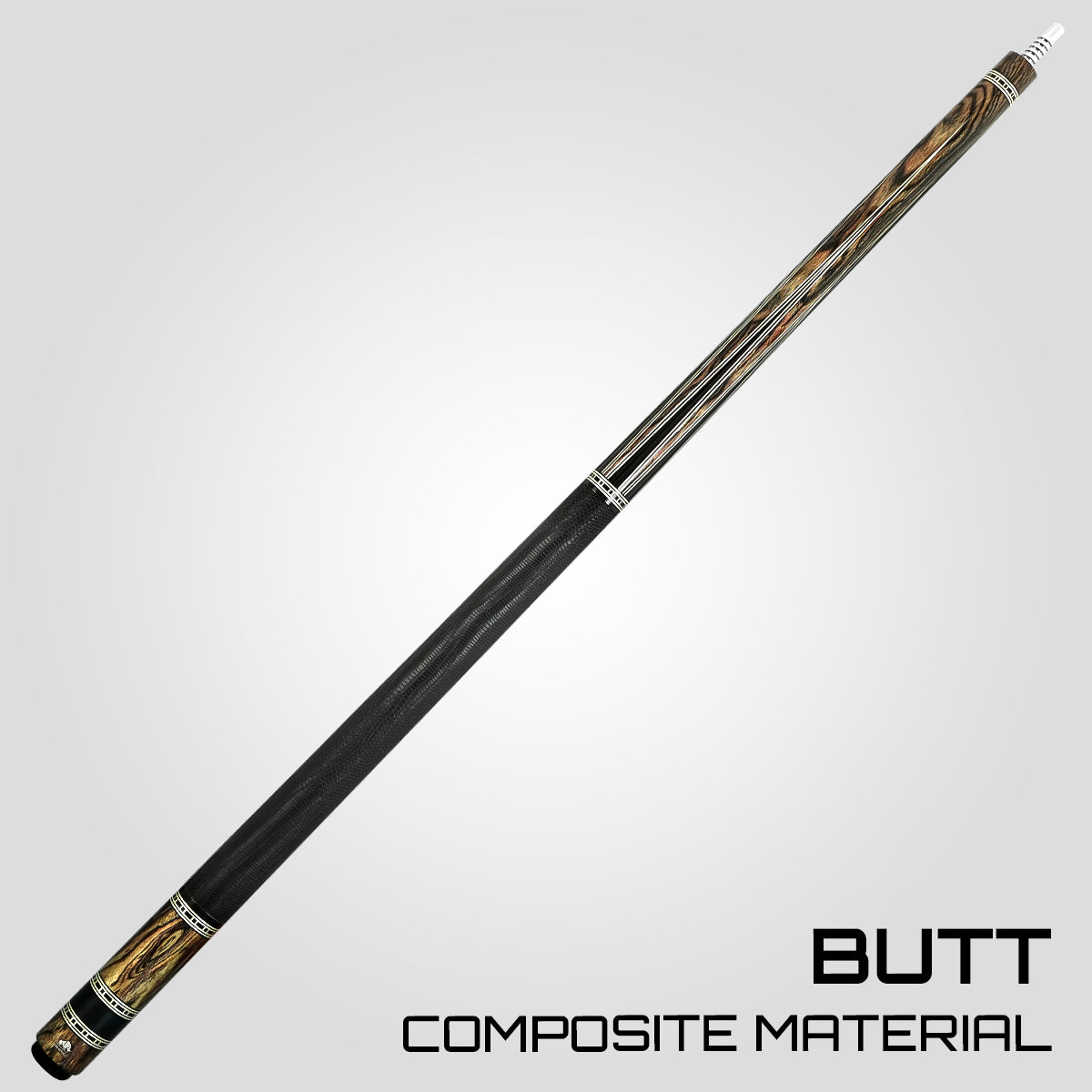 Rhino RETRÔ Pool Cue - Bocote - Lizard Embossed Microfiber Leather Wrap & Point