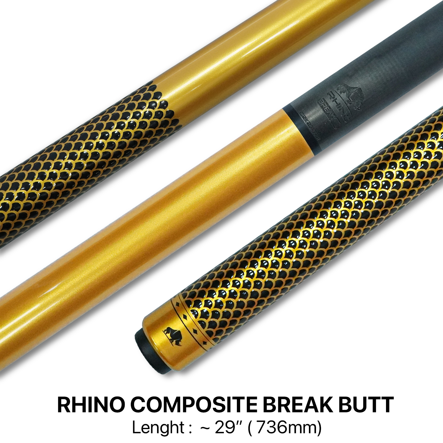 RHINO KOMET Break Cue (BUTT + SHAFT) - Gold