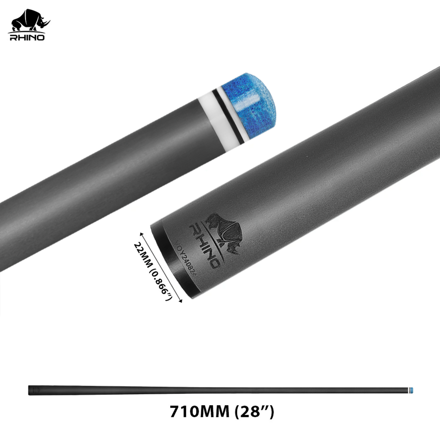 Rhino - 710mm (28'') / Q-loc Carbon Carom Single Shaft 12mm