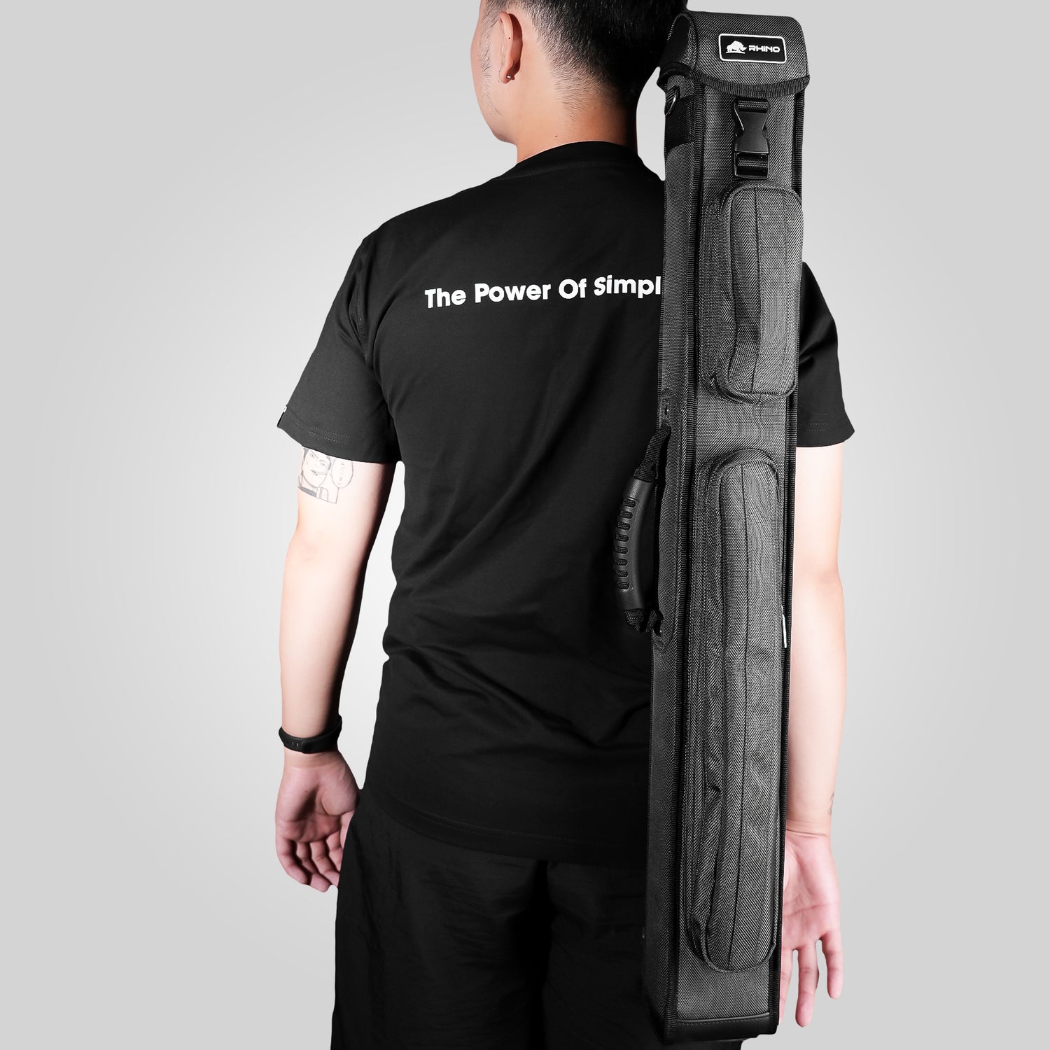 RHINO HARD CUE CASE 2X3 - GRAY