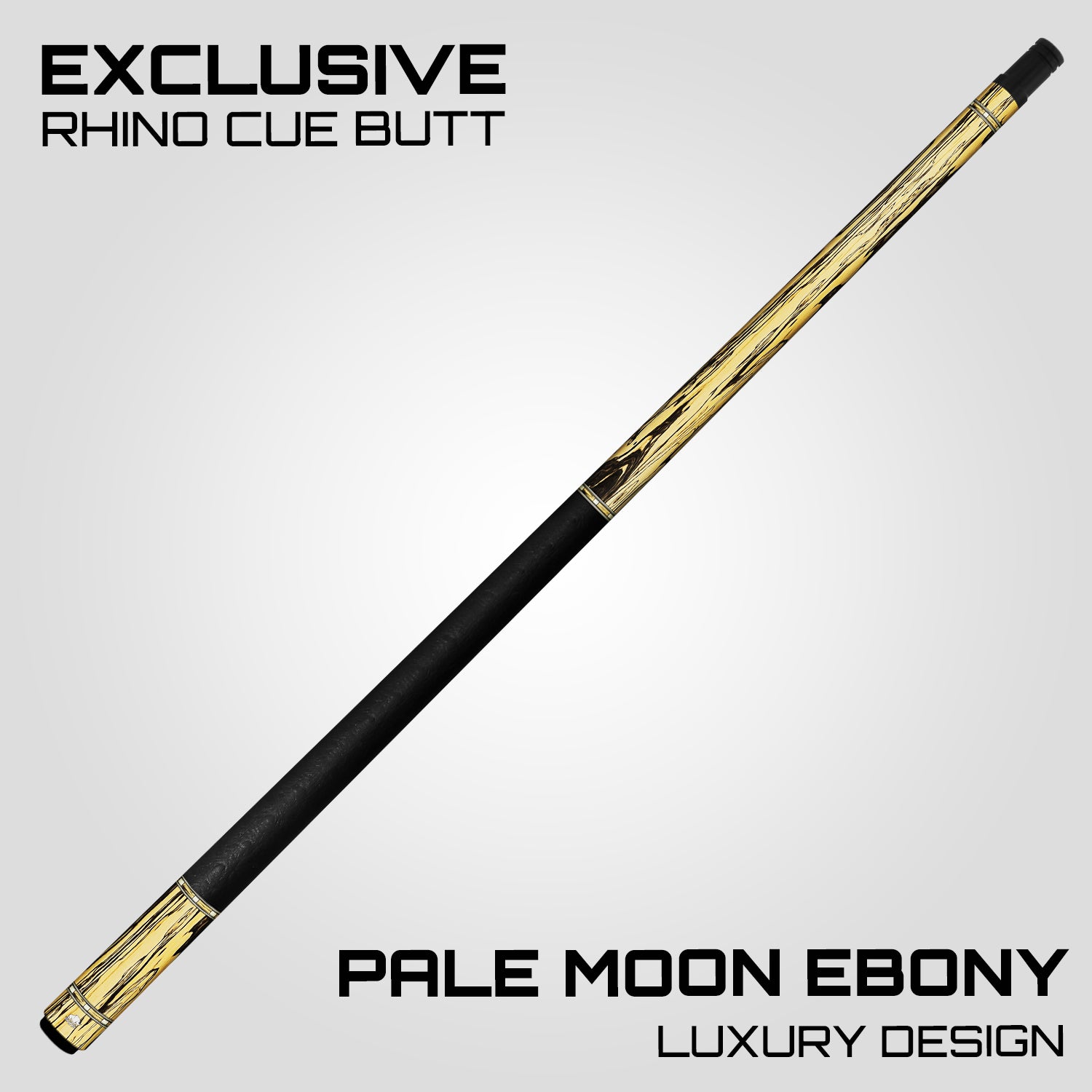 Rhino G-W Pool Cue - Pale Moon Ebony - Leather Wrap