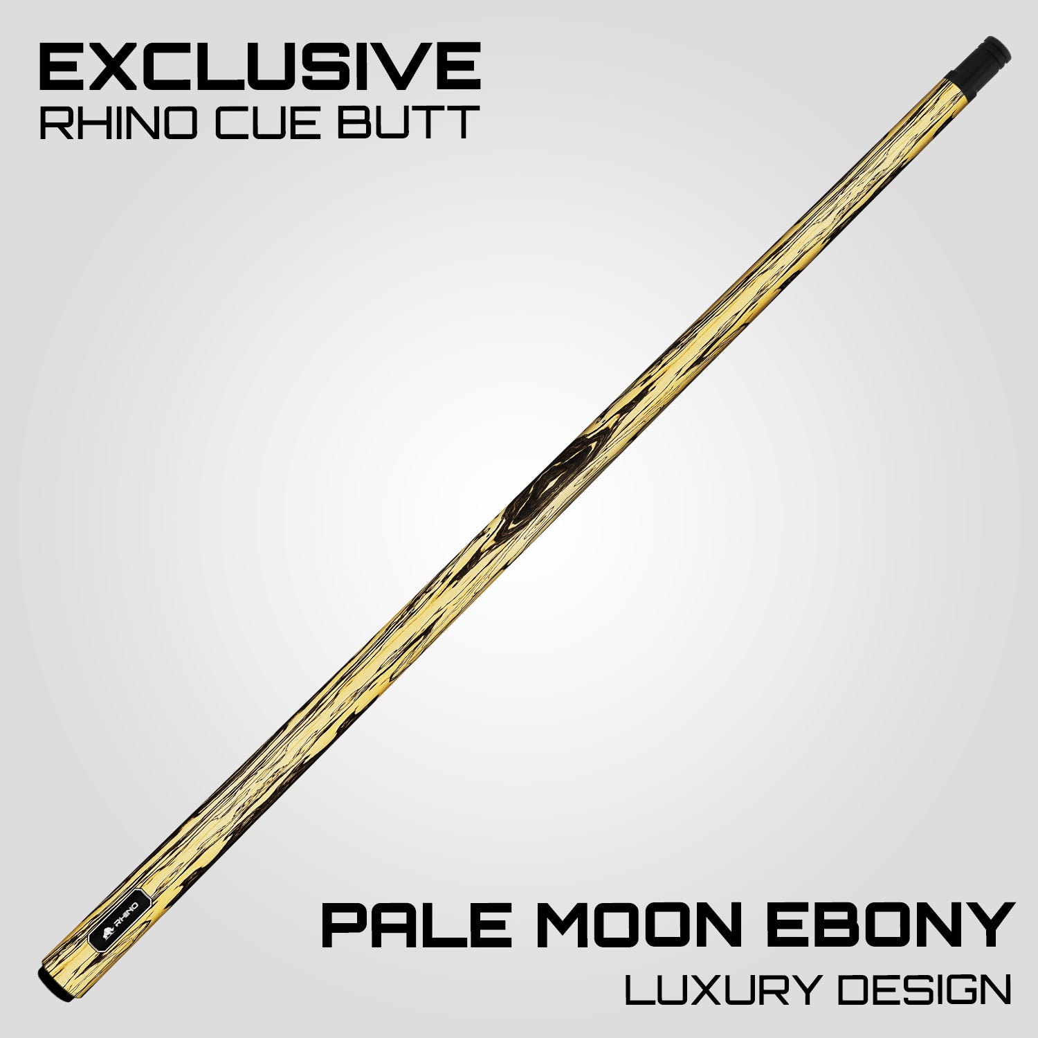 Rhino G-W Pool Cue - Pale Moon Ebony - Wrapless