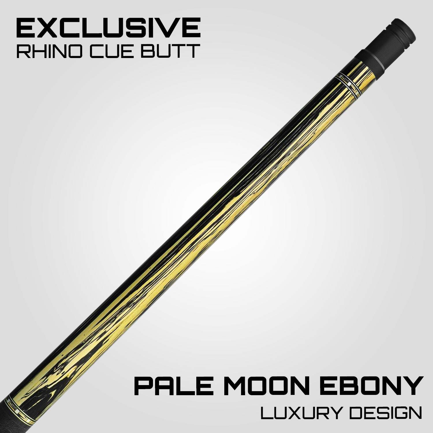 Rhino G-W Pool Cue - Pale Moon Ebony - Leather Wrap