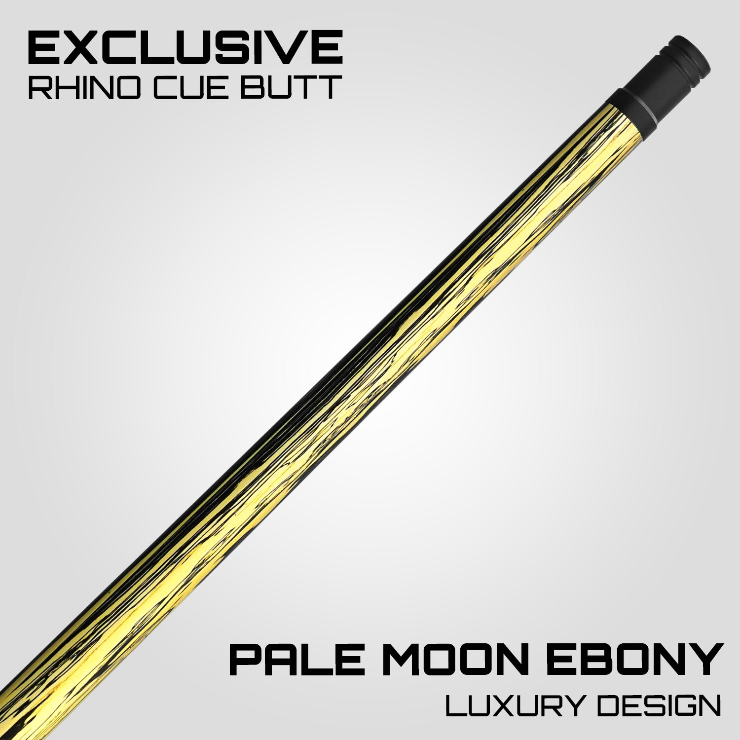 Rhino G-W Pool Cue - Pale Moon Ebony - Wrapless