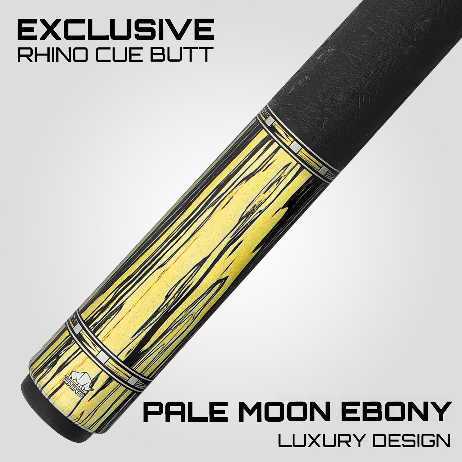 Rhino G-W Pool Cue - Pale Moon Ebony - Leather Wrap