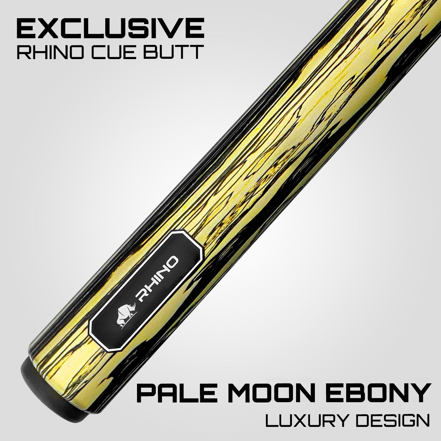 Rhino G-W Pool Cue - Pale Moon Ebony - Wrapless