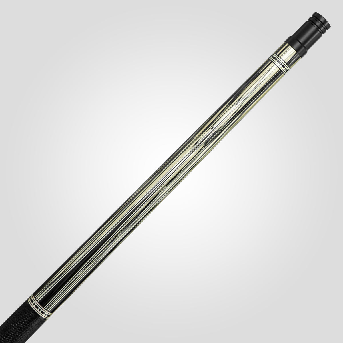 Rhino RETRÔ Pool Cue - Pale Moon Ebony - Lizard Embossed Microfiber Leather Wrap & Point