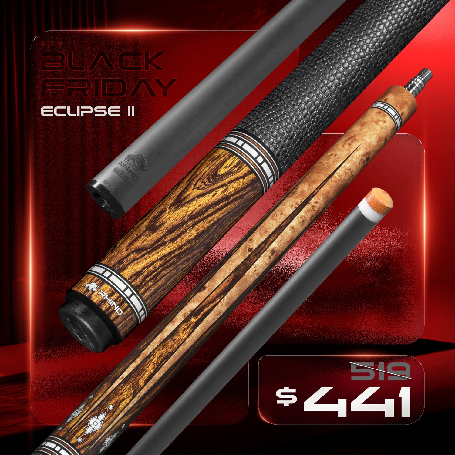 ECLIPSE II SOL POOL CUE