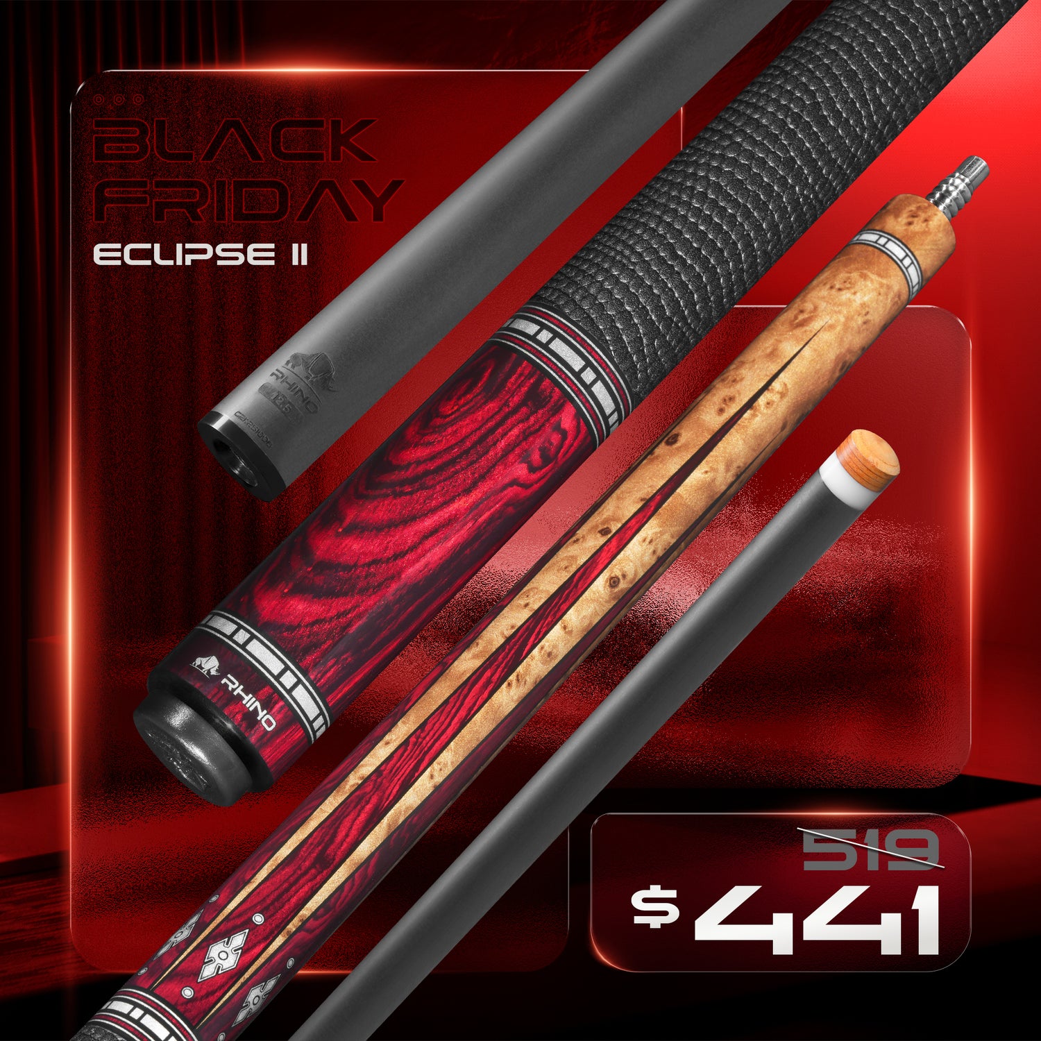 ECLIPSE II EMBER POOL CUE