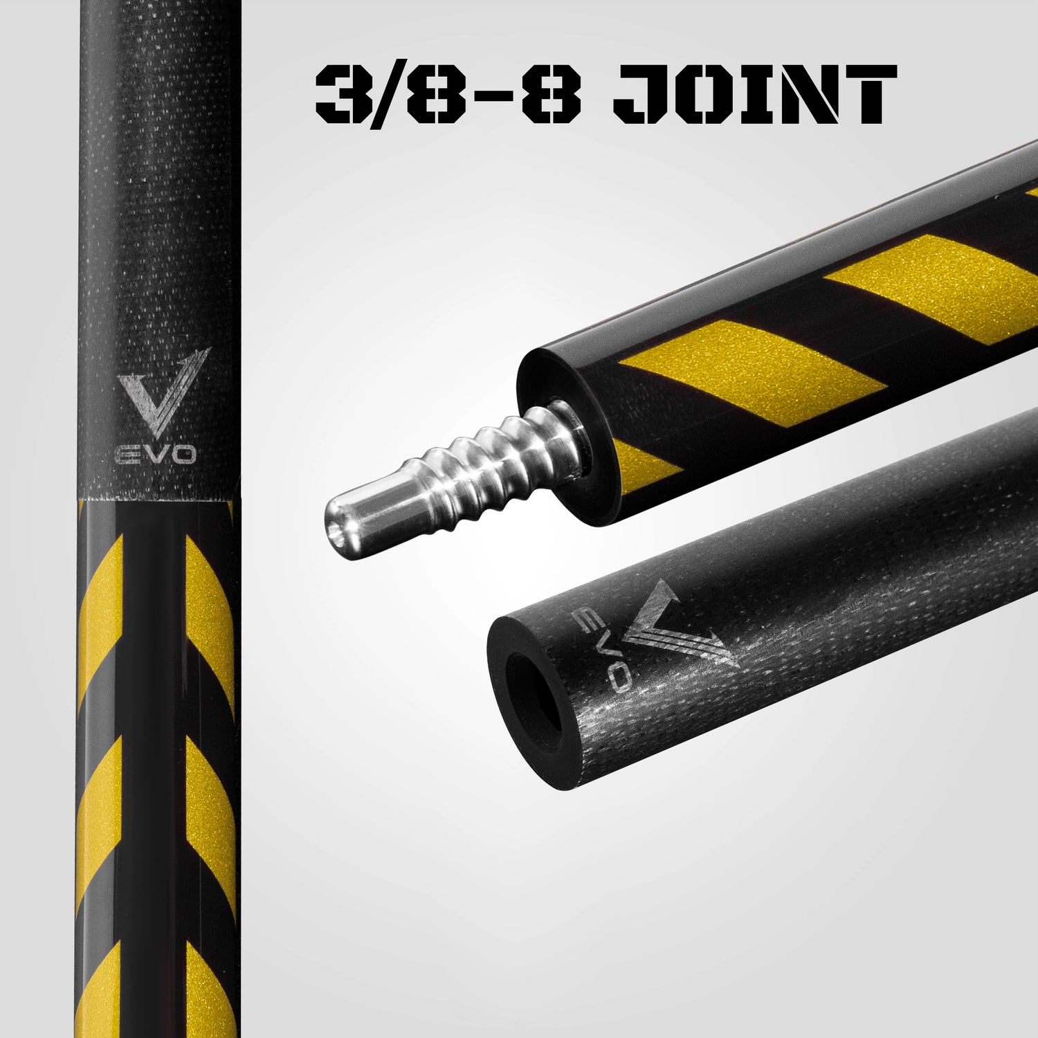 Rhino EVO Racing Pool Cue - Yellow Fury