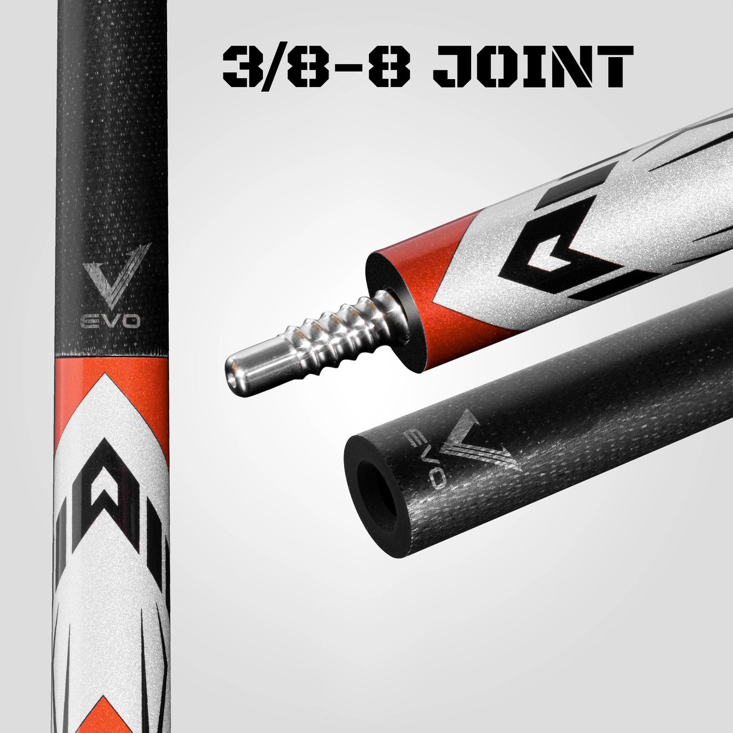 Rhino EVO Racing Pool Cue - Red Race