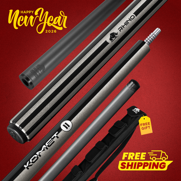 RHINO KOMET II Break Cue - Black & Gray