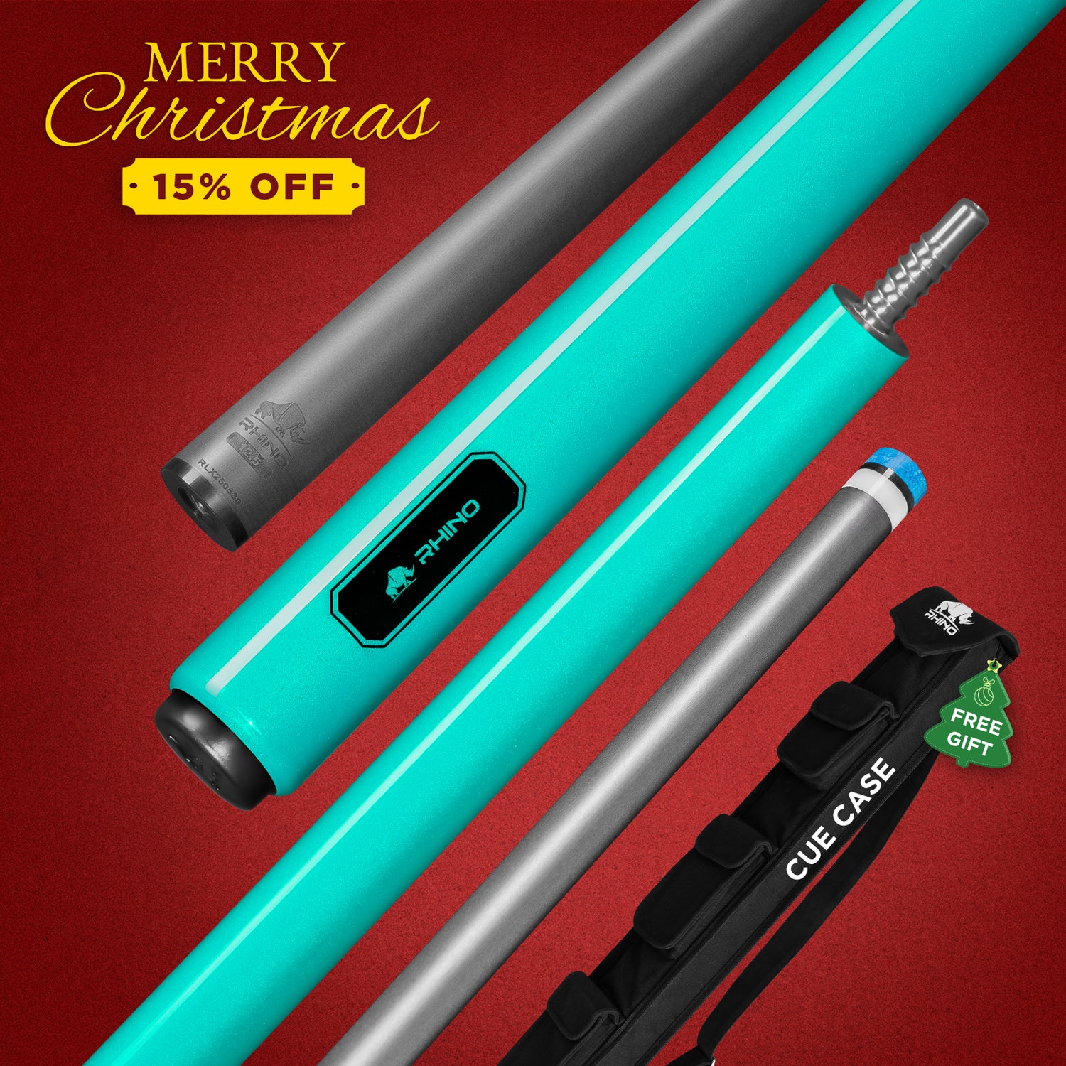 LUMINAX POOL CUE - TROPICAL TURQUOISE