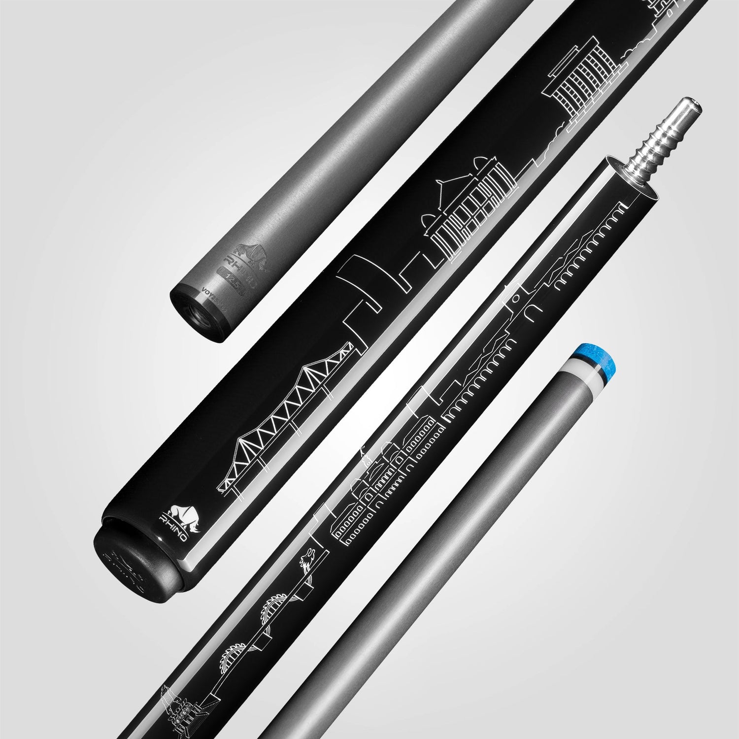 VOYAGER VIETNAM POOL CUE - BLACK - WRAPLESS