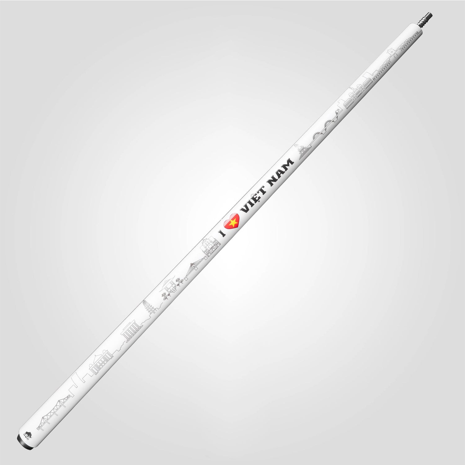 VOYAGER VIETNAM POOL CUE - WHITE - WRAPLESS