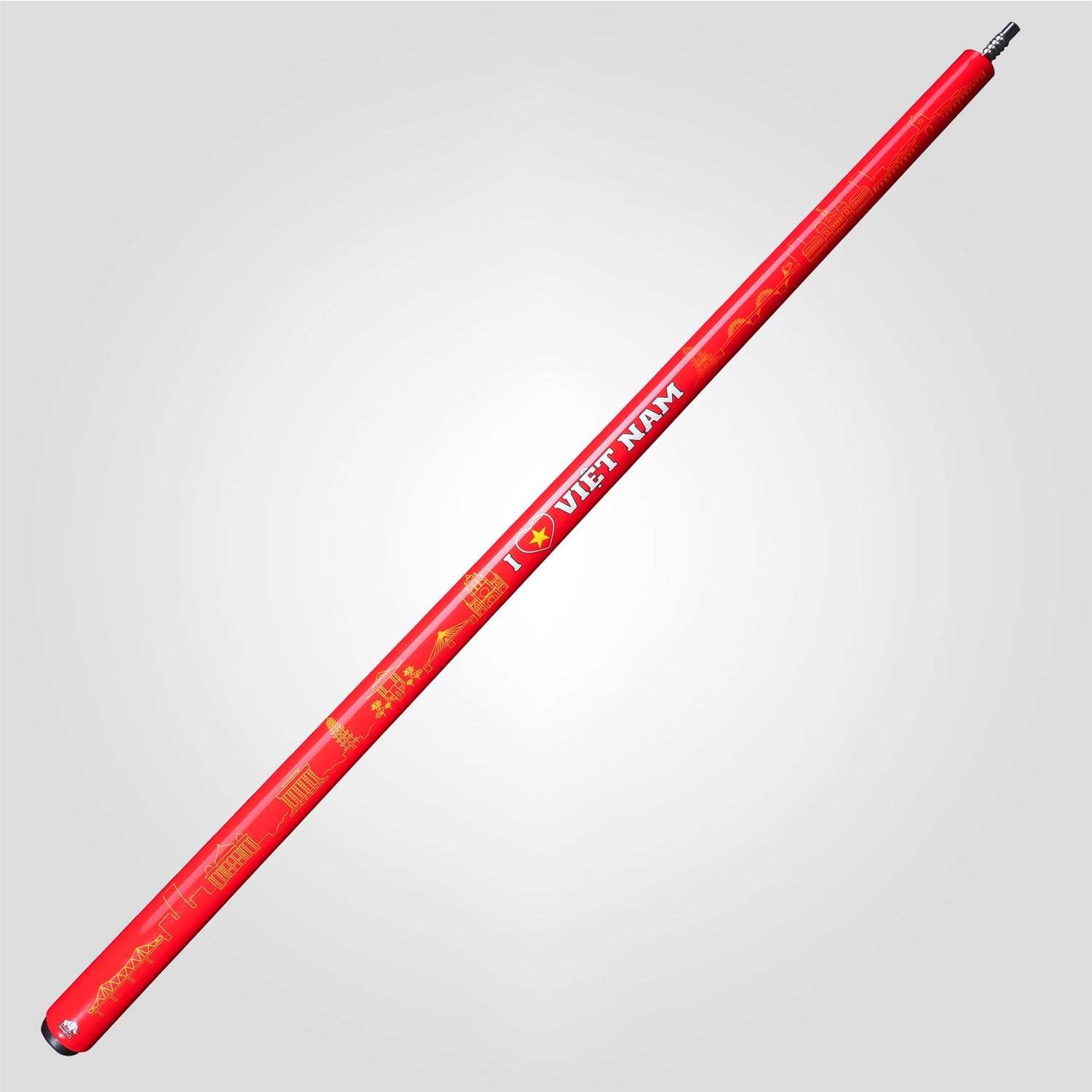 VOYAGER VIETNAM POOL CUE - RED - WRAPLESS