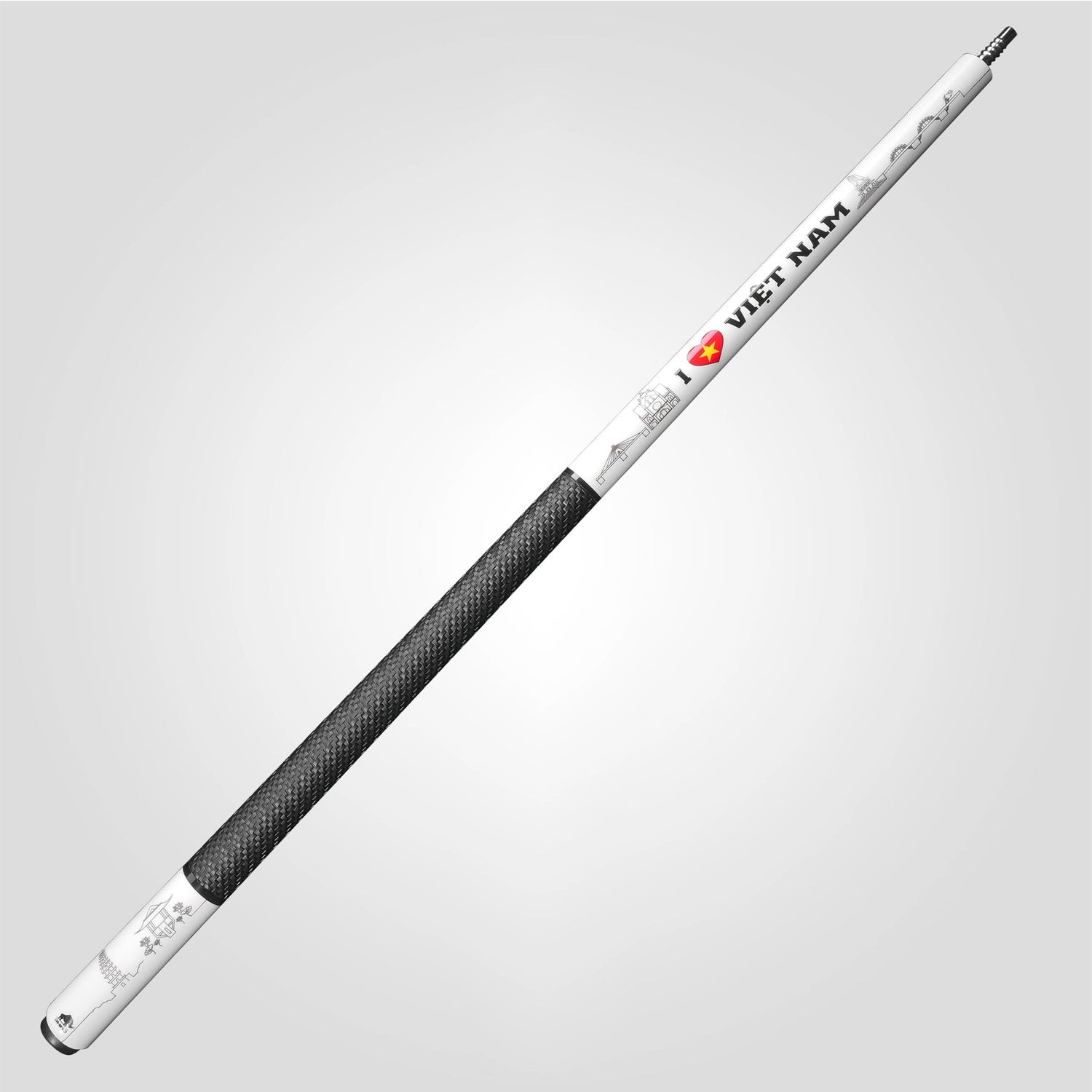 VOYAGER VIETNAM POOL CUE - WHITE - SPORT WRAP