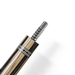 Rhino RETRÔ Cue Butt - Pale Moon Ebony- Lizard Embossed Microfiber Leather Wrap & Point