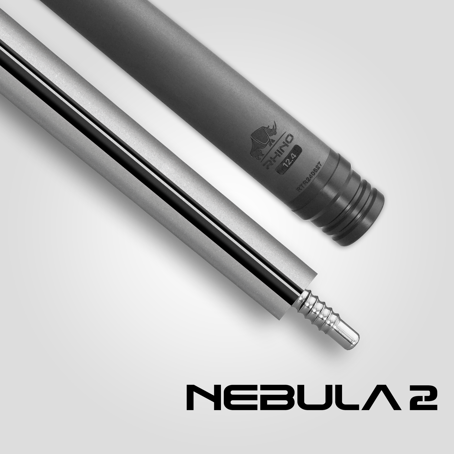 Nebula 2 Pool Cue - Silver Metallic