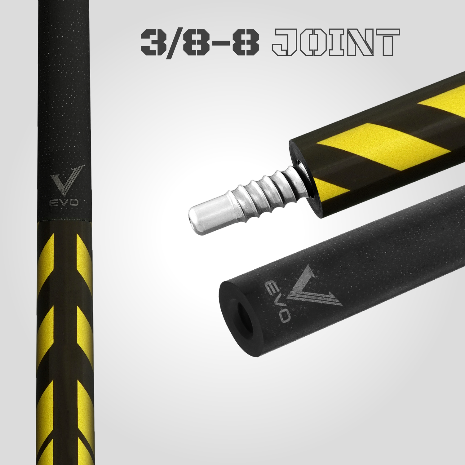 Rhino EVO Racing Pool Cue - Yellow Fury