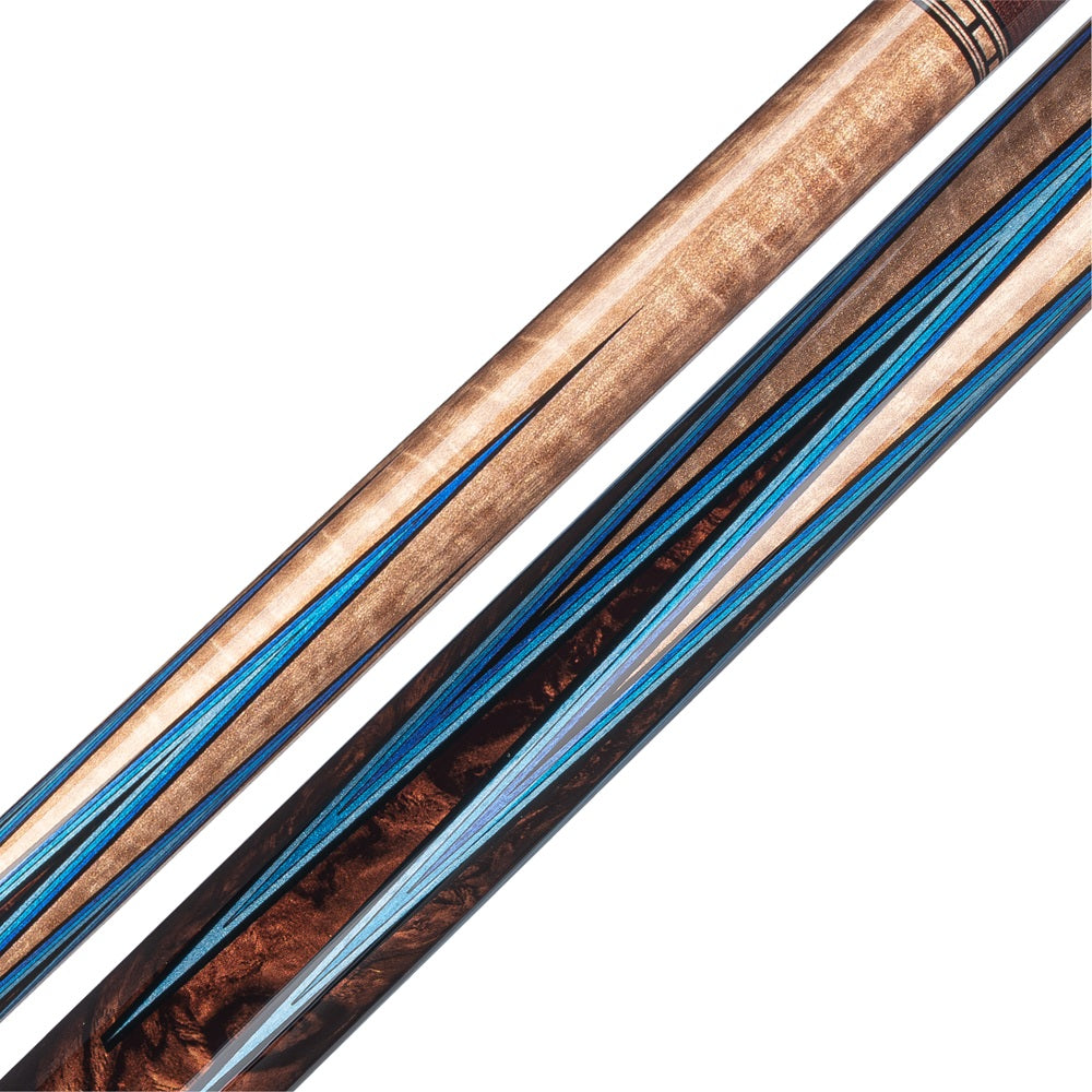 RHINO MUST POOL CUE - MU1 BURL BLUEPOINT