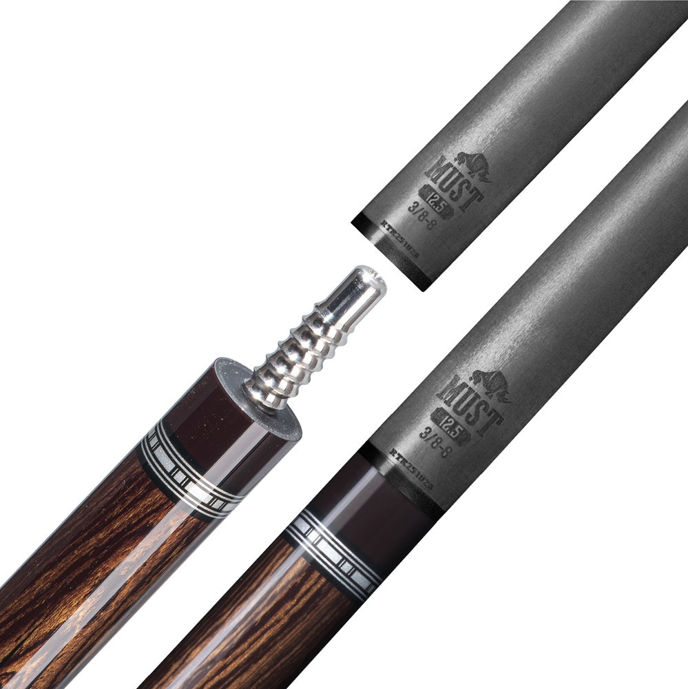 RHINO MUST POOL CUE - MU2 BOCOTE EBONY DIAMOND