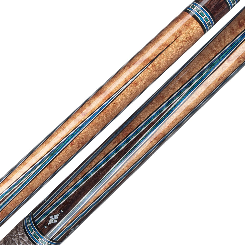 RHINO MUST POOL CUE - MU5 MAPLE AZURE INLAY