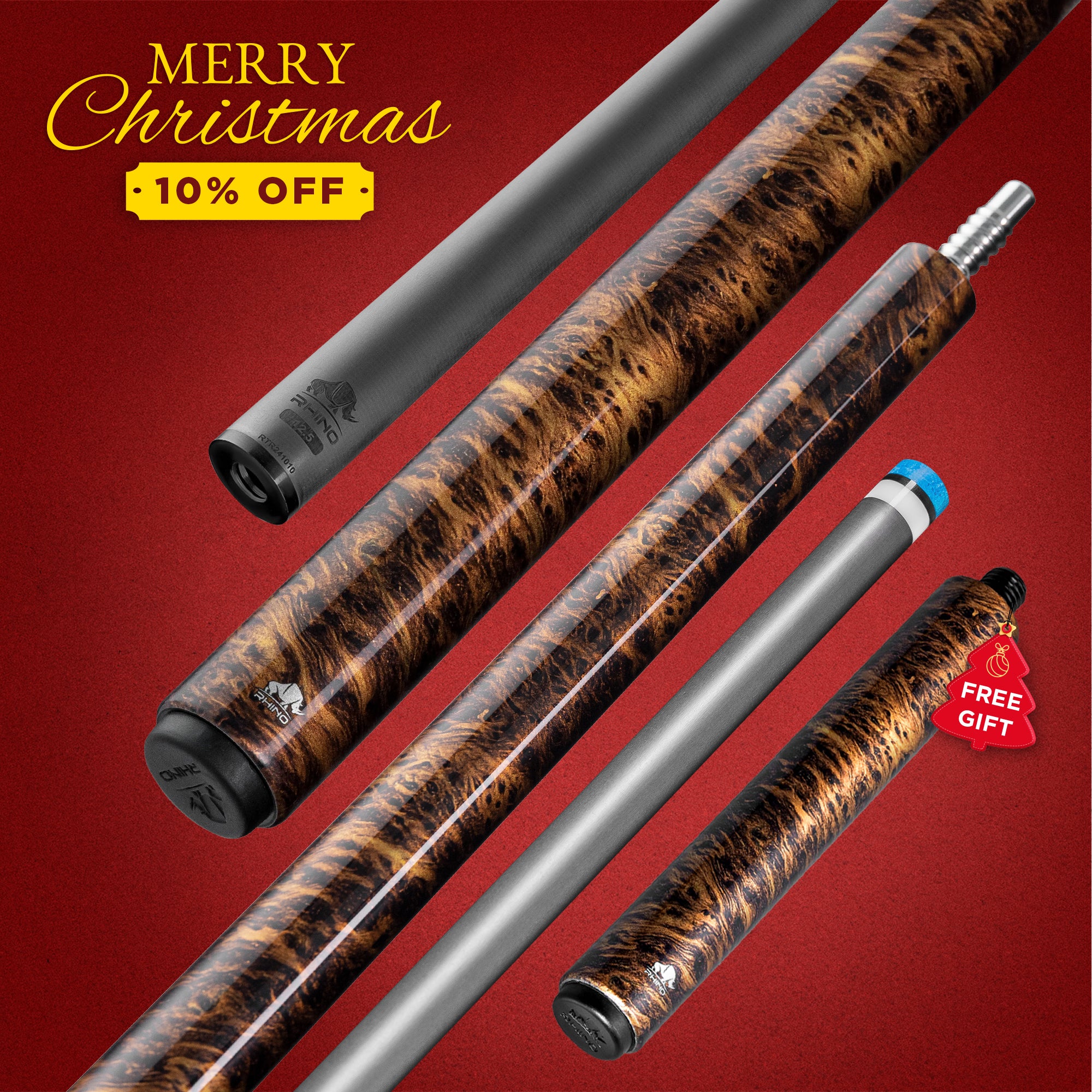 【新品】Rhino GL プールキュー　- ホワイトパール LUMINAX POOL CUE - WHITE PEARL