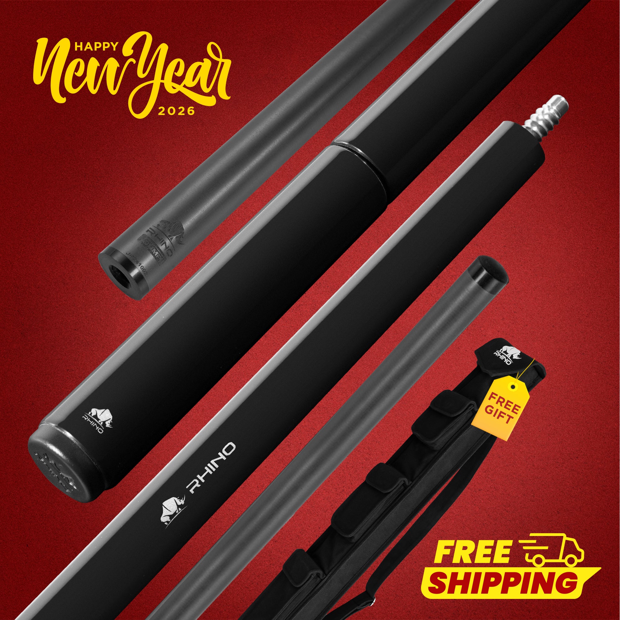 ビリヤードキュー　ジャンプandブレイクキュー　RHINO RHINO Jump Cue - Black