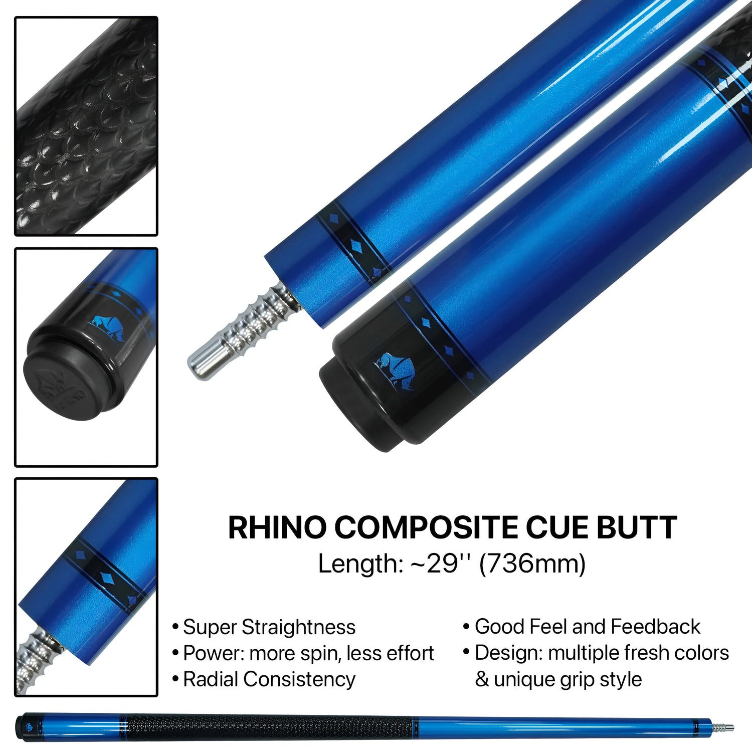 Nebula Pool Cue - Blue (3/8-8 Joint) - 12.8 mm Tip Diameter