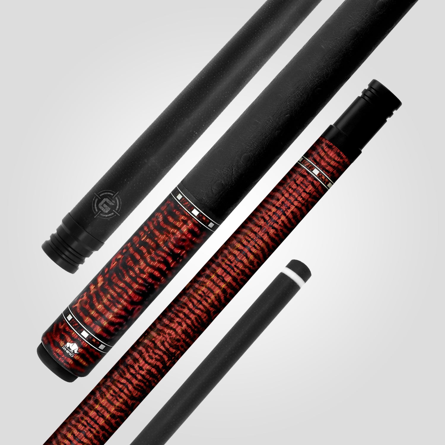 Rhino G-W Pool Cue - Snake - Leather Wrap