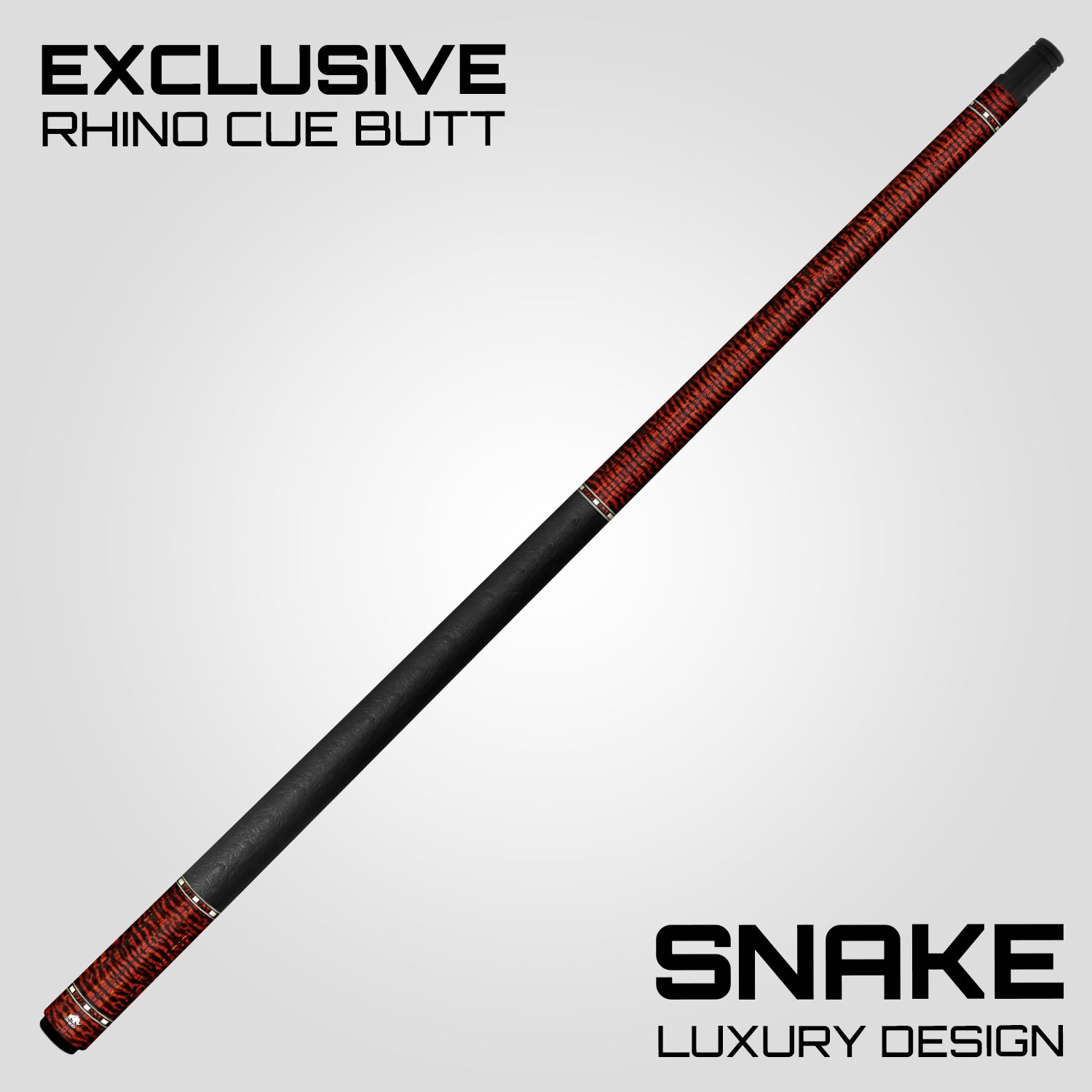 Rhino G-W Pool Cue - Snake - Leather Wrap