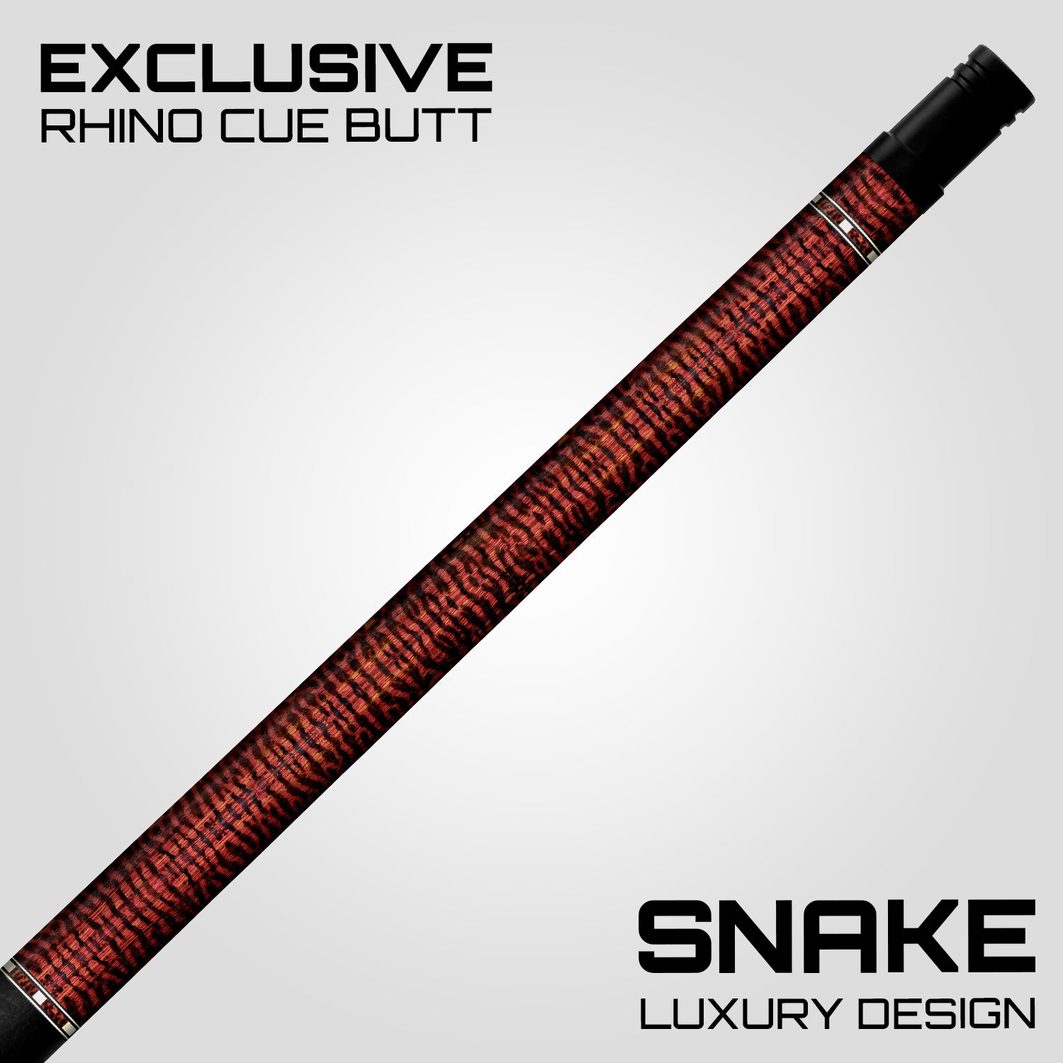 Rhino G-W Pool Cue - Snake - Leather Wrap