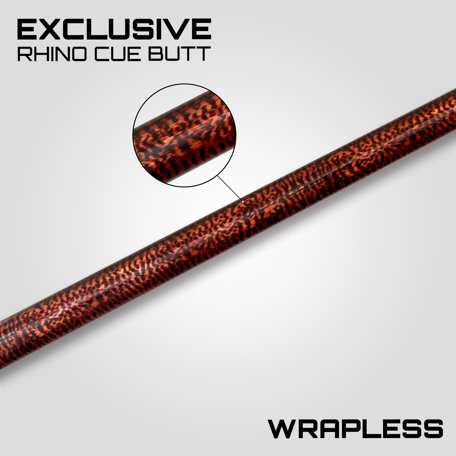 Rhino G-W Pool Cue - Snake - Wrapless