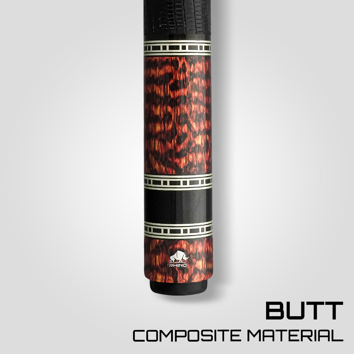 Rhino RETRÔ Pool Cue - Snake - Lizard Embossed Microfiber Leather Wrap & Point