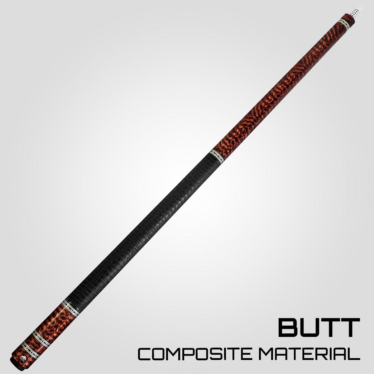 Rhino RETRÔ Pool Cue - Snake - Crocodile Embossed Microfiber Leather Wrap