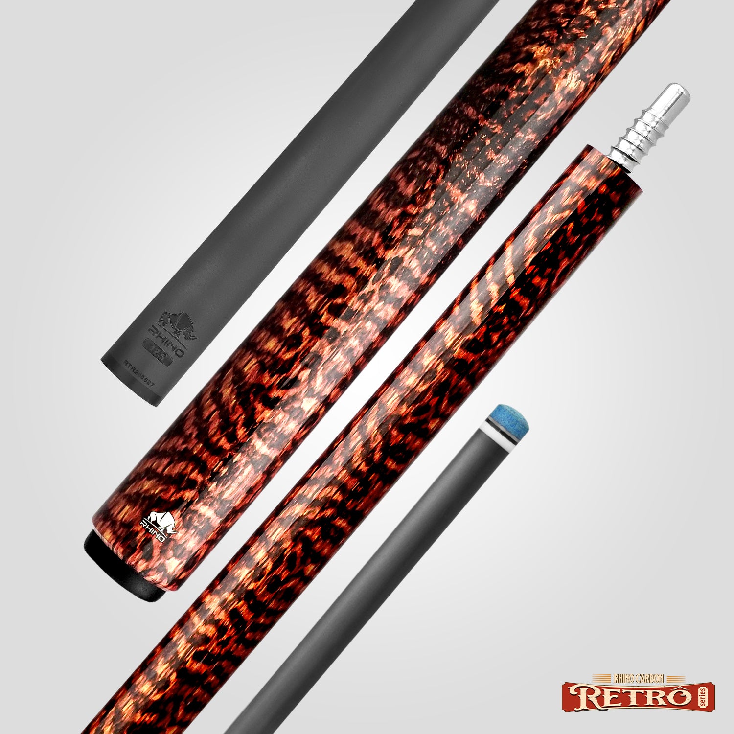 Rhino RETRÔ Pool Cue - Snake - Wrapless