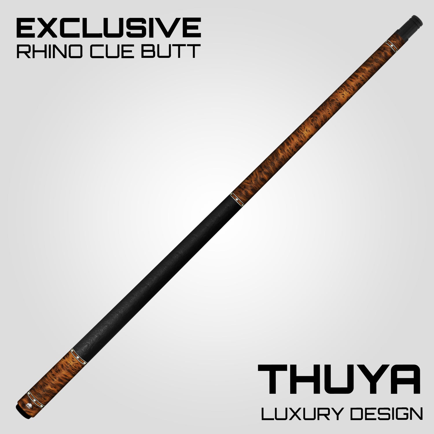 Rhino G-W Pool Cue - Thuya - Leather Wrap