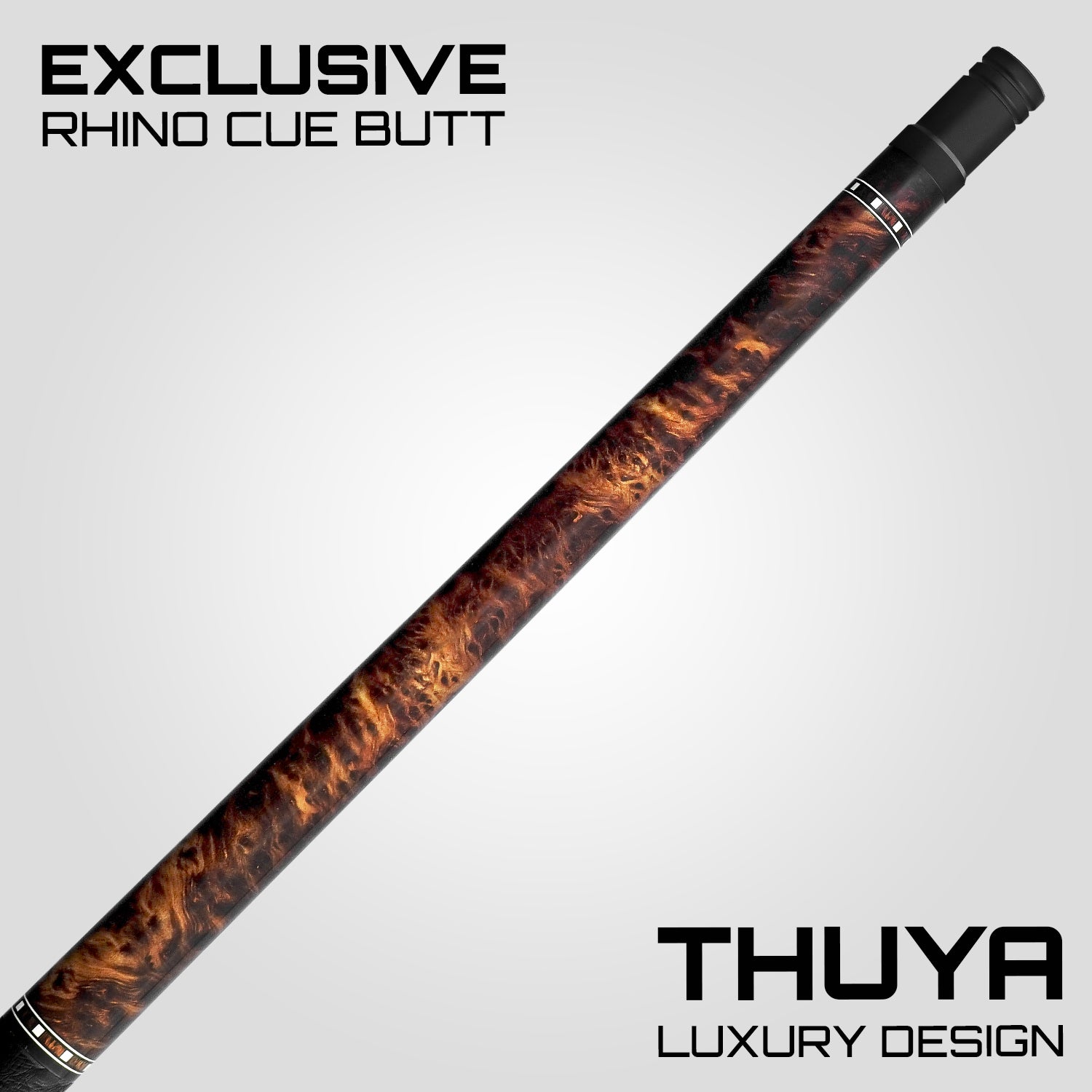 Rhino G-W Pool Cue - Thuya - Leather Wrap