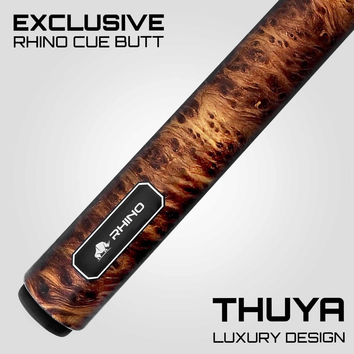 Rhino G-W Pool Cue - Thuya - Wrapless