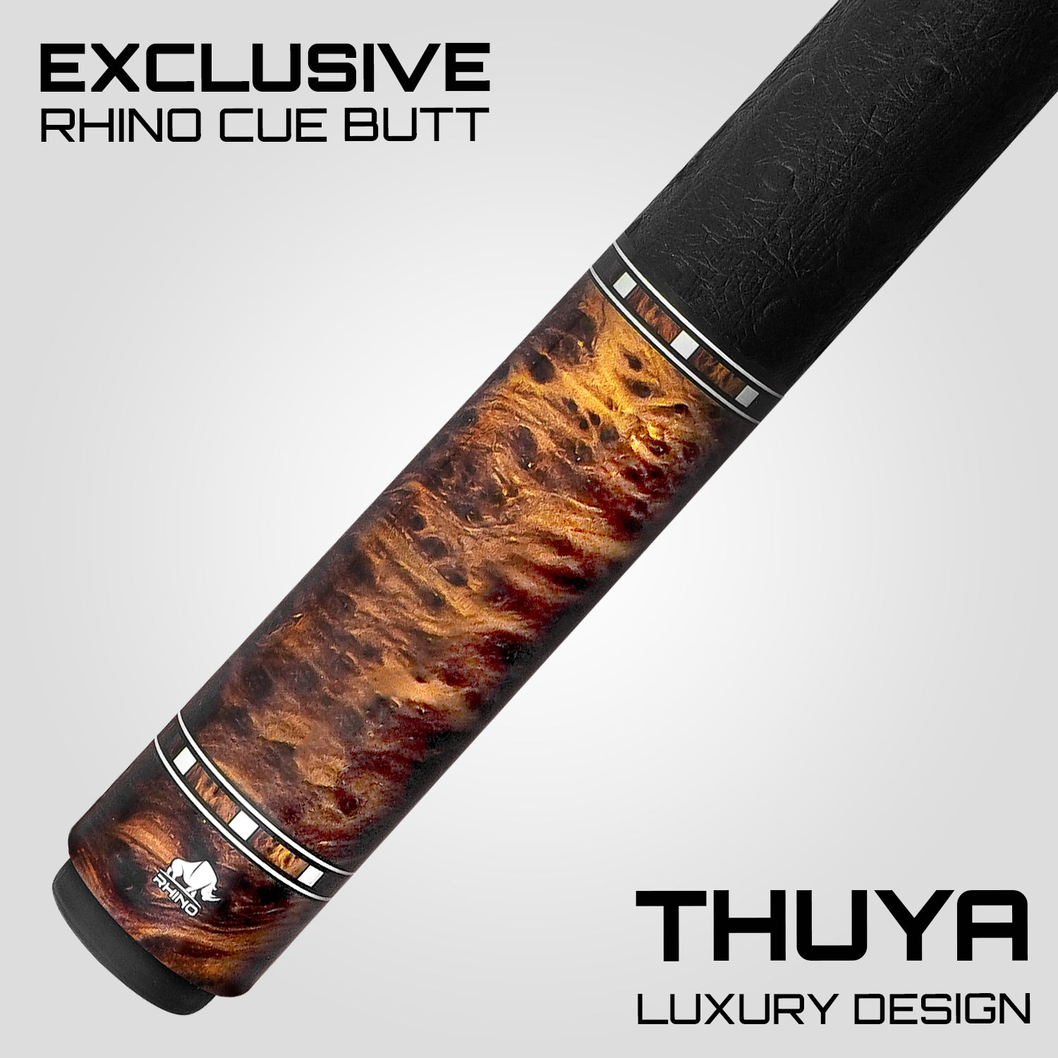 Rhino G-W Pool Cue - Thuya - Leather Wrap