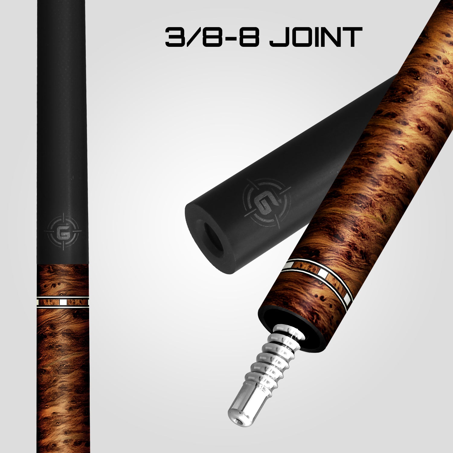 Rhino G-W Pool Cue - Thuya - Leather Wrap