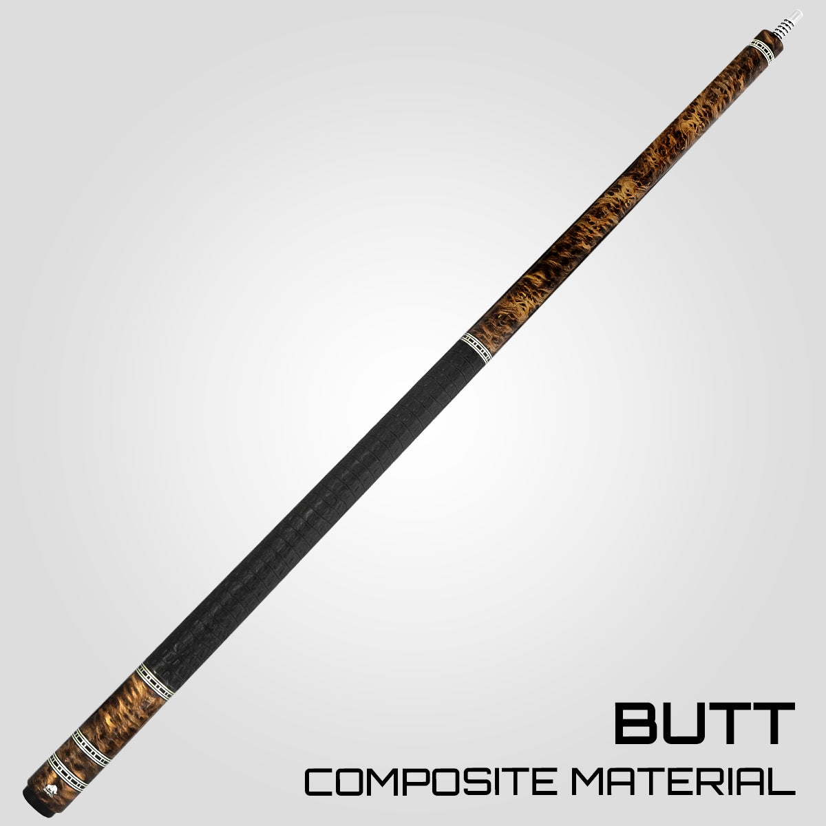 Rhino RETRÔ Pool Cue - Thuya - Crocodile Embossed Microfiber Leather Wrap