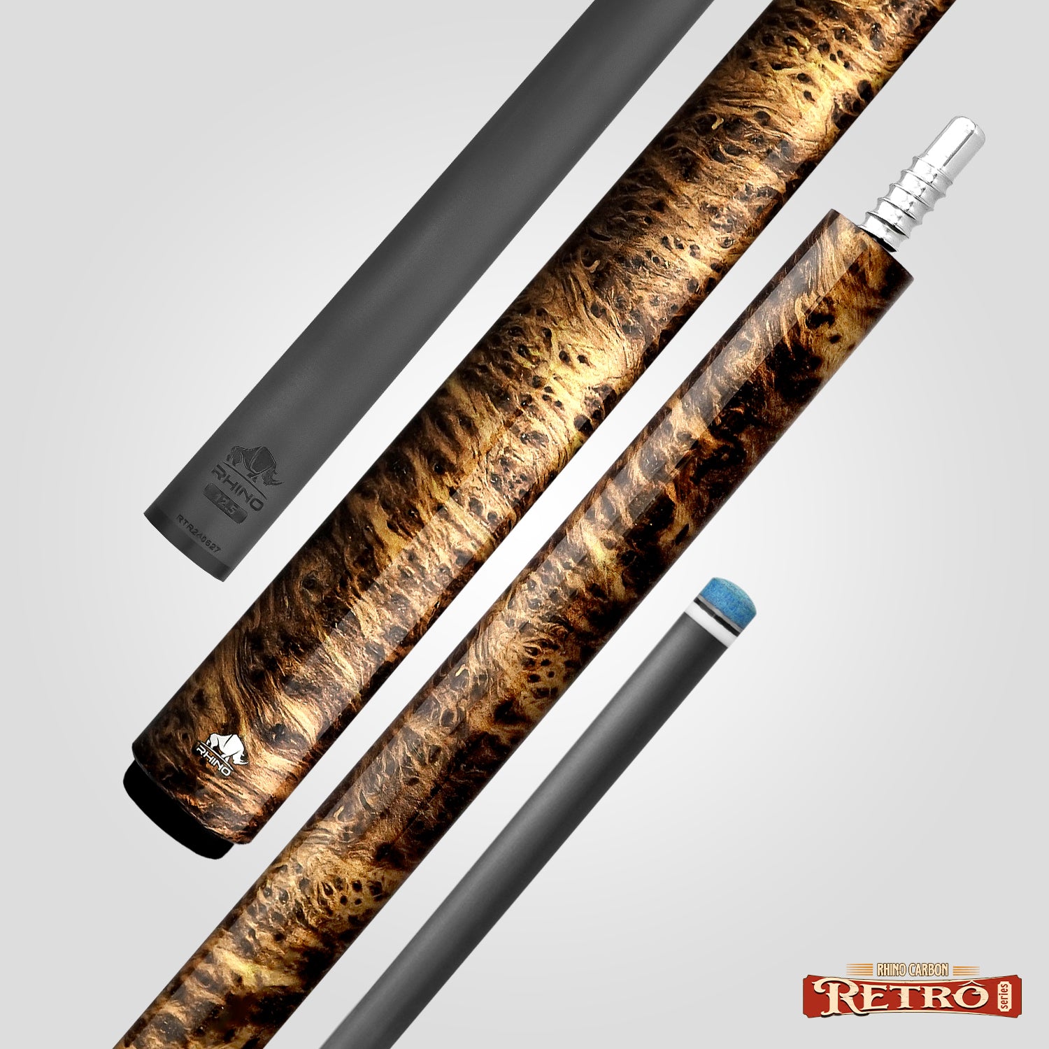 Rhino RETRÔ Pool Cue - Thuya - Wrapless