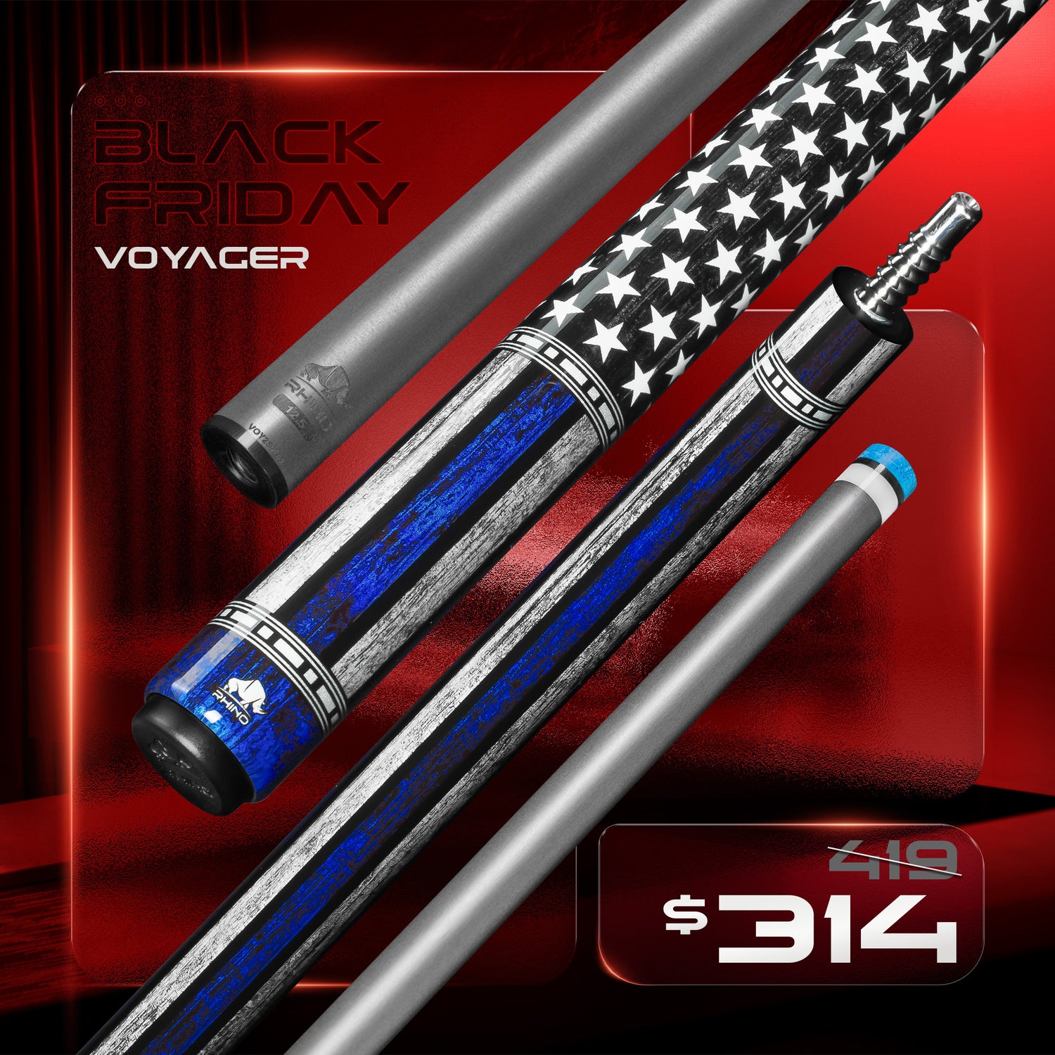 Rhino VOYAGER - ALLSTAR Pool Cue