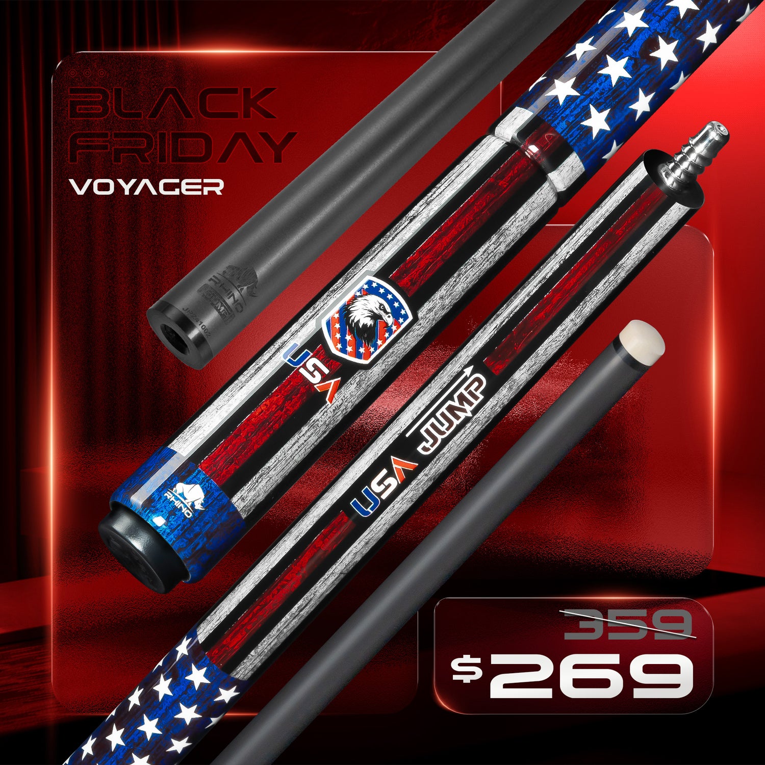 RHINO VOYAGER - USA Jump Cue 2025