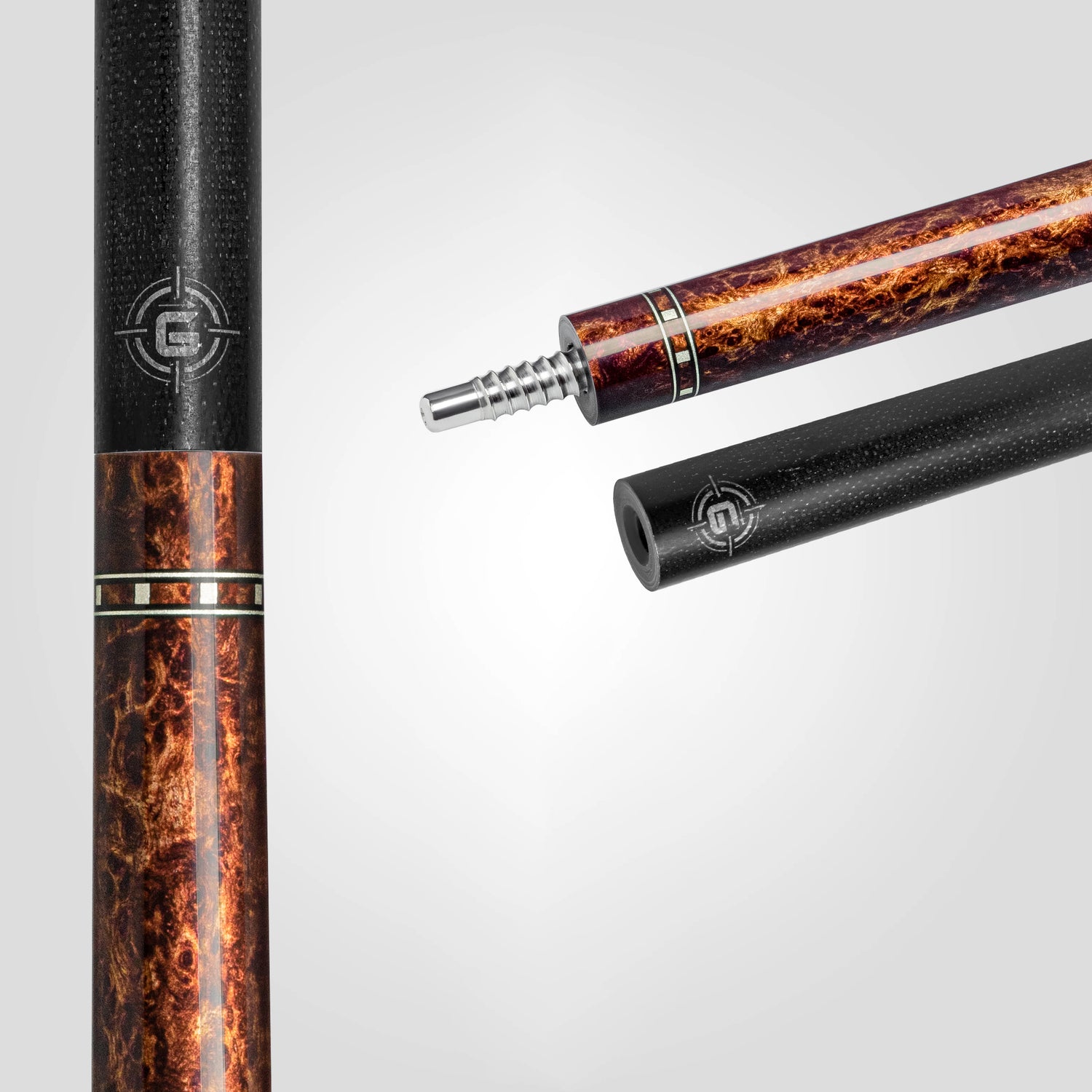 Rhino G-W Pool Cue - Amboyna - Leather Wrap